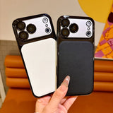 TPU PC Soft Leather Clear Plating Armor Case For iPhone
