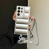 Crossbody Soft Down Jacket Phone Case For Samsung