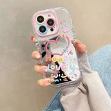 Hot Love Heart Air Cushion Mirror Phone Case For iPhone