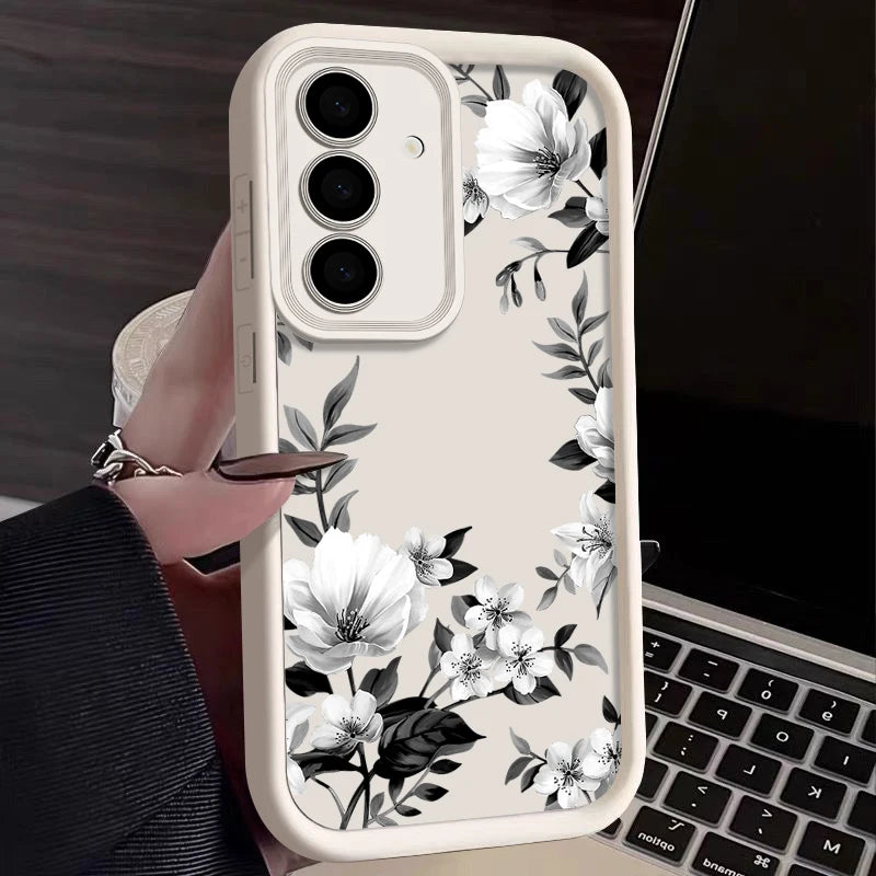 Flowers Print Soft Case For Samsung
