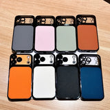 TPU PC Soft Leather Clear Plating Armor Case For iPhone