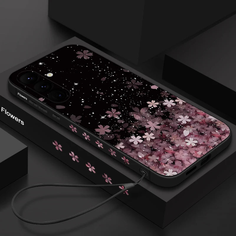 Flower Lanyard Case For Samsung