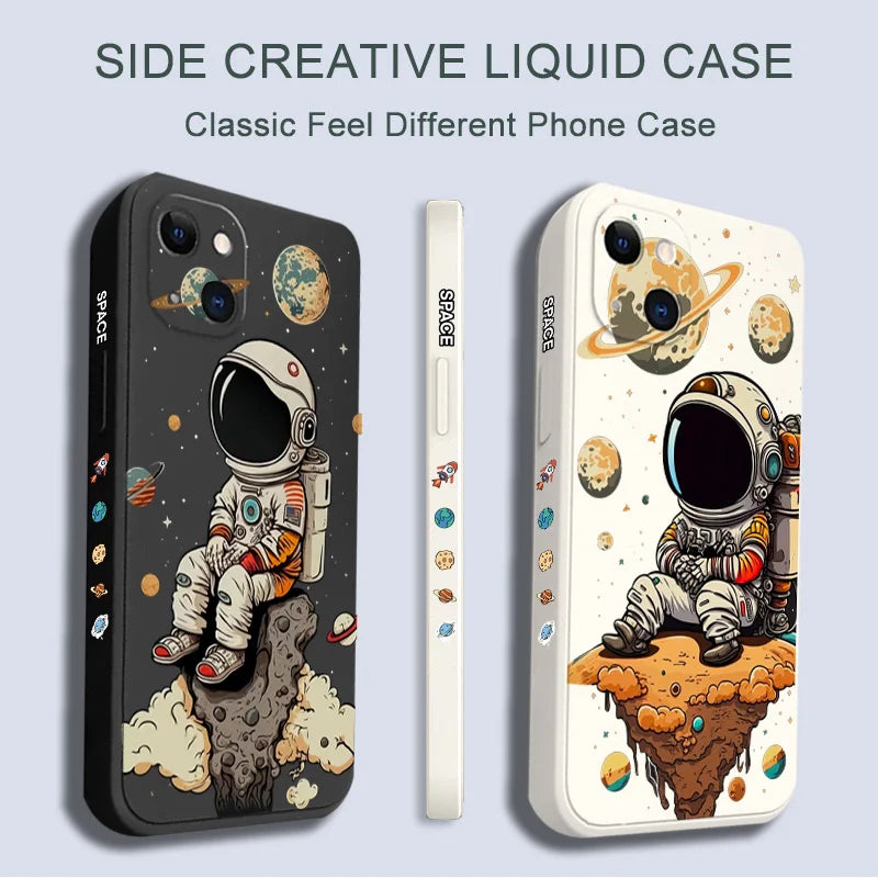 Saturn Cute Astronaut Phone Case For Samsung