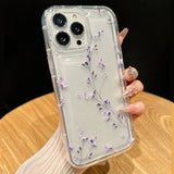 Colorful Flower Clear Phone Case For iPhone