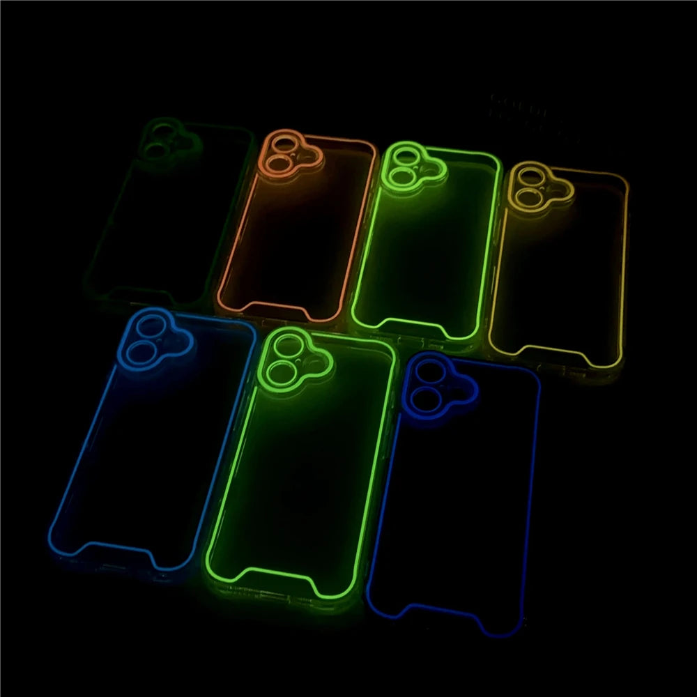 Luminous Neon Fluorescent Transparent Case For iPhone