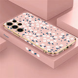 Flower Plating Shockproof Silicone  Phone Case For Samsung