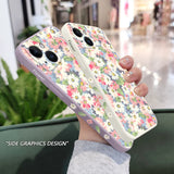 Flowers Silicone Phone Case For iPhone