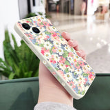 Flowers Silicone Phone Case For iPhone