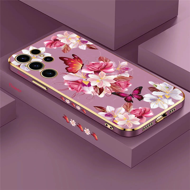Flower Soft Silicone Phone Case For Samsung