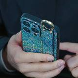 Shining Glitter Wrist Holder Strap Phone Case For iPhone