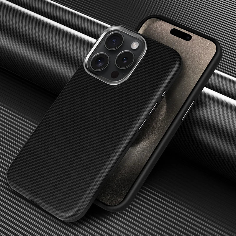 Texture Carbon Fiber Pattern Shockproof Skin Case For iPhone