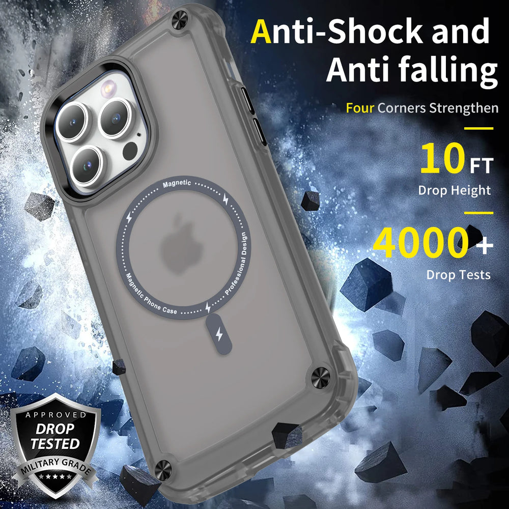 Translucent Hybrid Armor Shockproof Case For iPhone