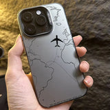 Travel-Inspired Airplane Route Design Case For iPhone