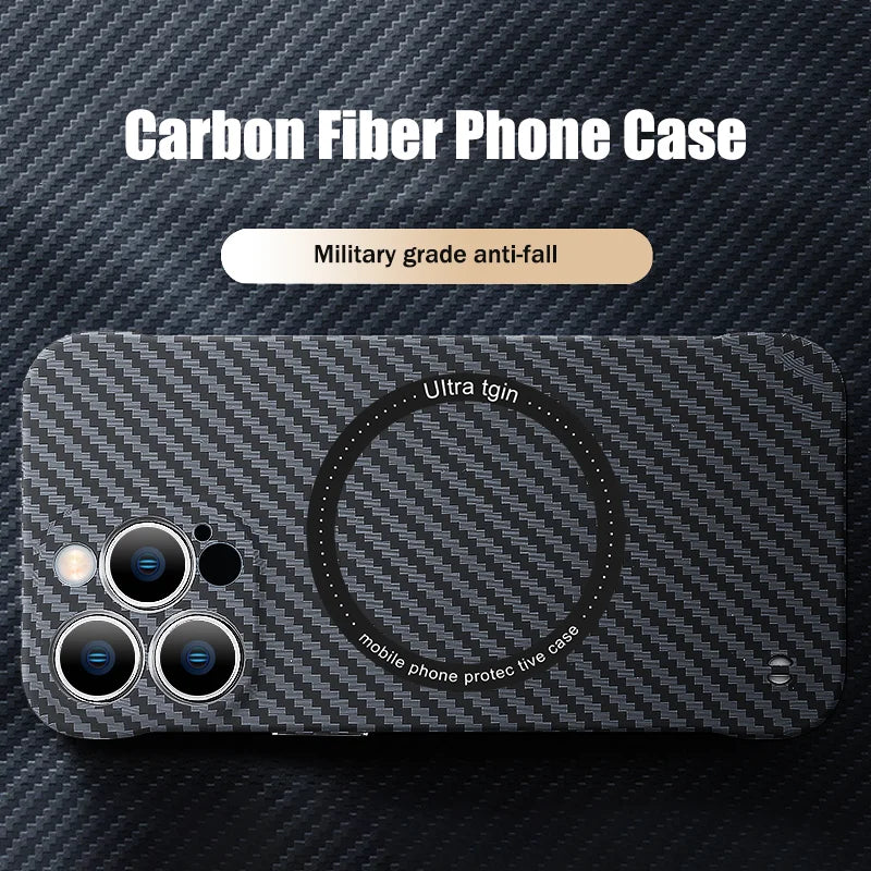 Ultra Thin Carbon Fiber Magnetic Case For iPhone