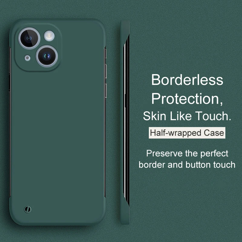 Ultra Thin Matte Borderless Case For iPhone