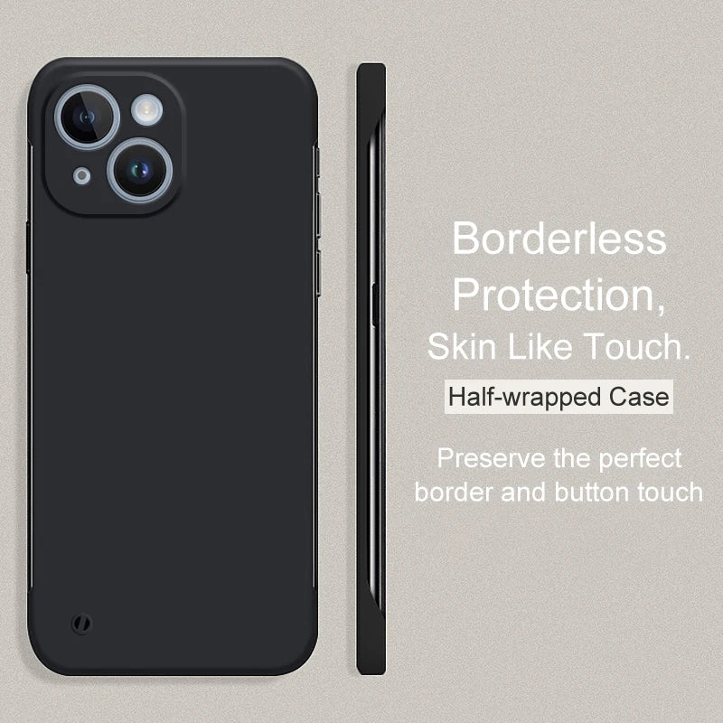 Ultra Thin Matte Borderless Case For iPhone