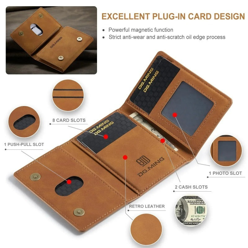 2 in 1 Magnetic Detachable Leather Wallet Case For Samsung