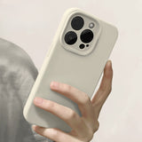 Fully Covered Liquid Silicone Solid Color Anti-fall Mobile Phone Case For iPhone