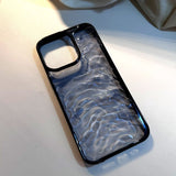 Black Texture Water Hard Phone Case For iPhone