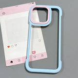 Simple Contrast Color Borderless Phone Case For iPhone