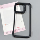 Simple Contrast Color Borderless Phone Case For iPhone