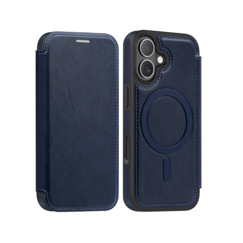 Flip Magnetic Leather Phone Case For iPhone