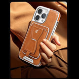 Luxury Leather 2 in 1 Magnetic Card Holder Phone Case For iPhone