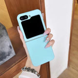 Solid Color Liquid Silicone Phone Case For Samsung Z FLIP