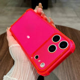 Camera Protection Silicone Neon Soft TPU Clear Case For iPhone