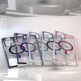 Two-color High-transparent Magnetic Anti-fall Mobile Phone Case For Samsung