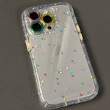 Flower Lens Transparent Glitter Phone Case For iPhone