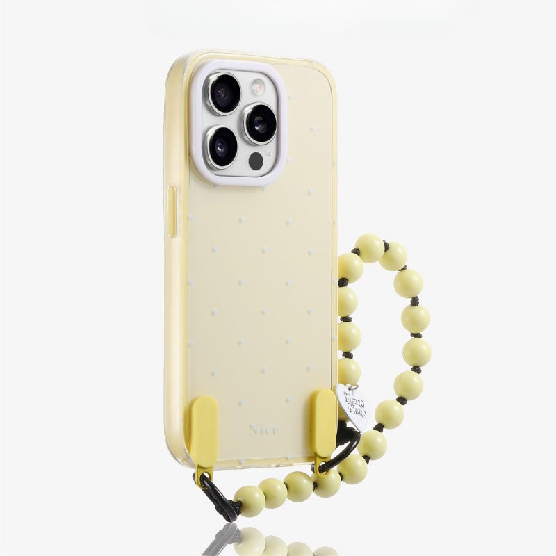 Polka Dot Phone Case with Lanyard For iPhone