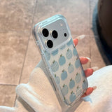 Blue Mesh Frosted Phone Case For iPhone