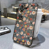 Retro Flower Clear Case For iPhone