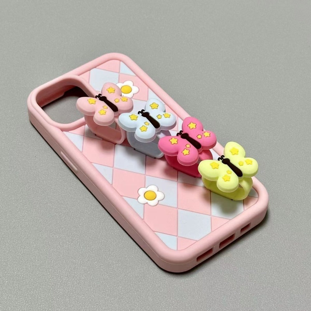 Colorful Butterfly Ring Phone Case For iPhone