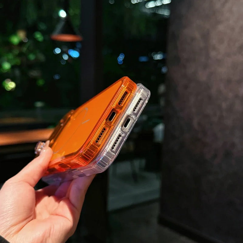 MagneticTranslucent Armor Shockproof Case For iPhone