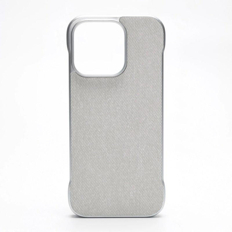 Ultra Thin Light Frameless Cloth Texture Slim Case For iPhone