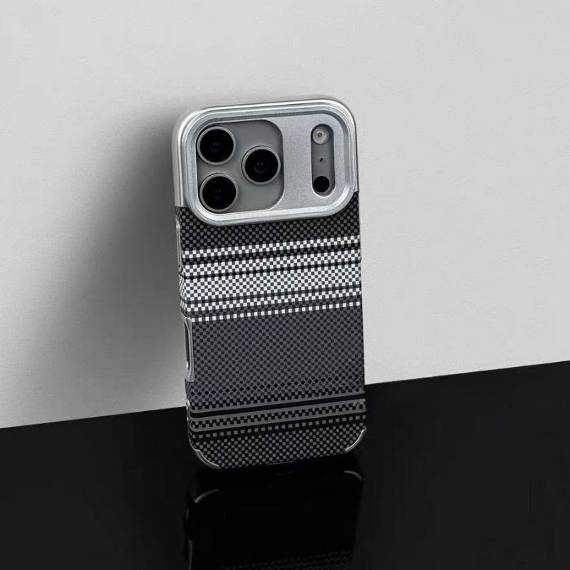 Plaid Electroplating Soft Phone Case For iPhone