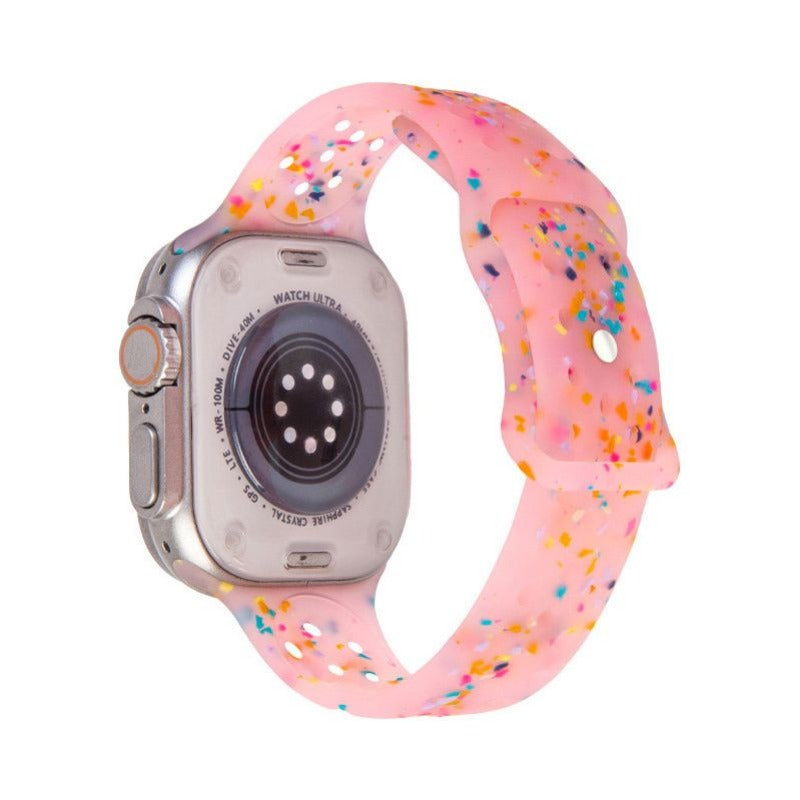 Colorful Hole Jelly Silicone Watch Strap For Apple Watch