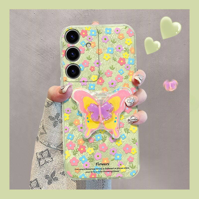 Colorful Floral Soft Phone Case For Samsung