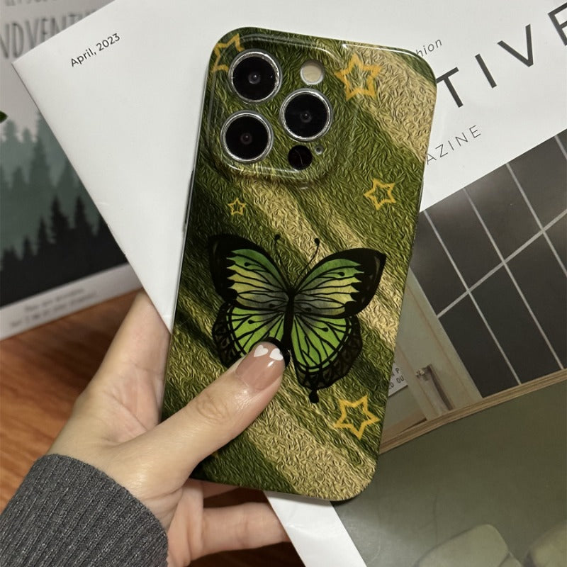 Oil Painting Butterfly Phone Case For iPhone