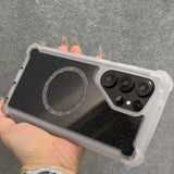 Glitter Magnetic Four-corner Anti-fall Phone Case For Samsung