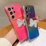 Rhinestone Bow Phone Case For Samsung