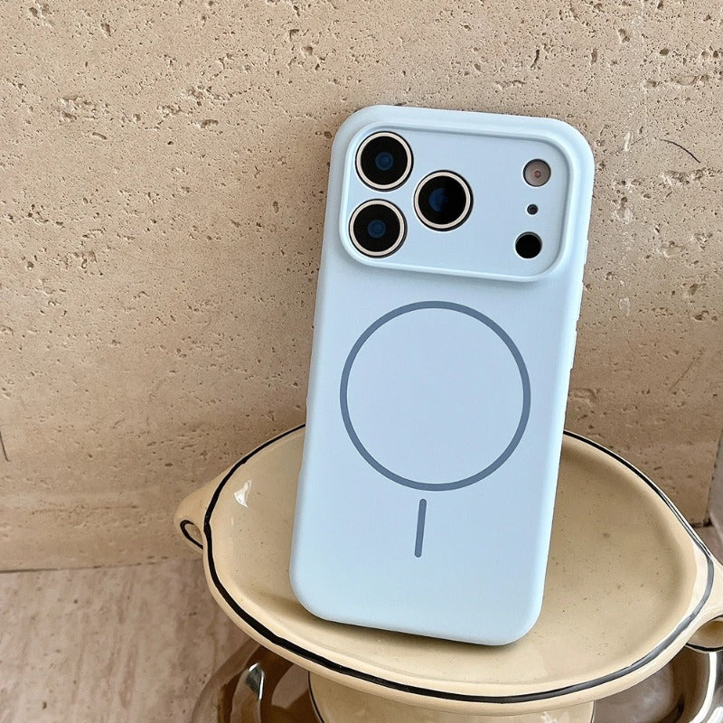 Liquid Silicone Magnetic Charging Phone Case For iPhone