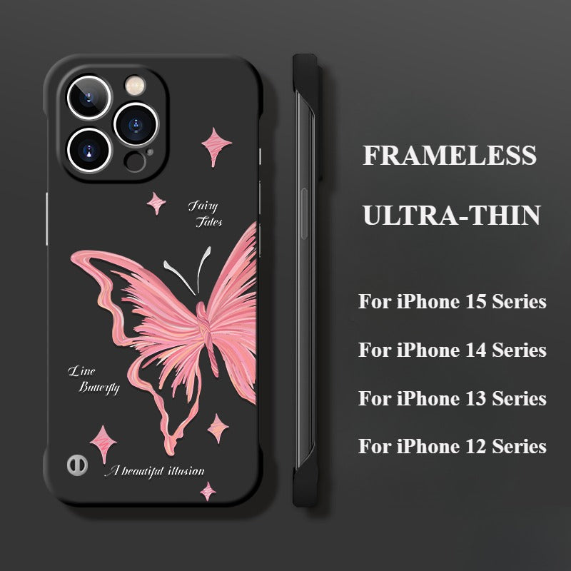 Frameless Butterfly Phone Case For iPhone