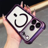 Plating Matte Acrylic Magnetic Case For iPhone