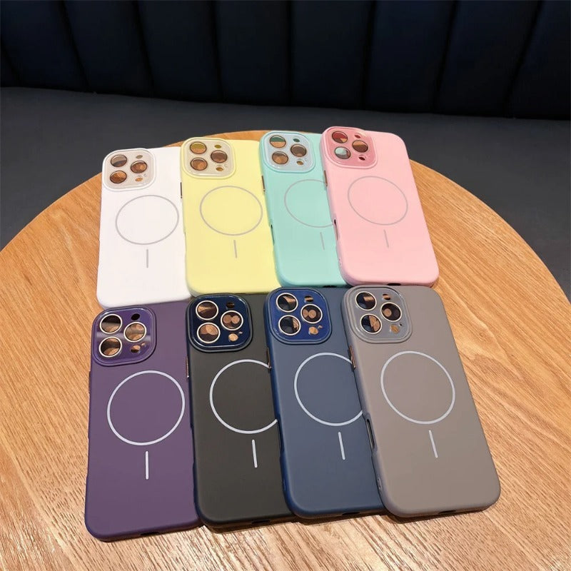 Liquid Silicone Magnetic Phone Case For iPhone