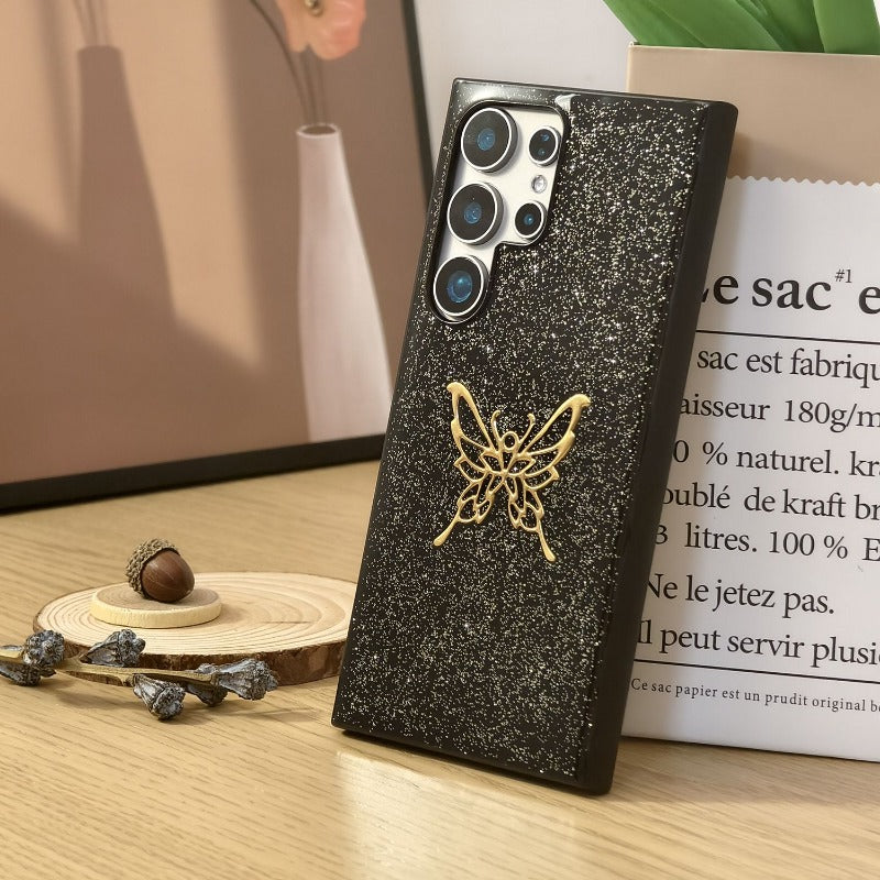 Anti-drip Glue Glitter Phone Case For Samsung