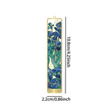 Retro Floral Painting Metal Bookmark Hollow Bronzing Bookmark With Tassel For Book