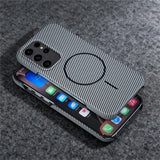 Carbon Fiber Pattern Magnetic Case For Samsung